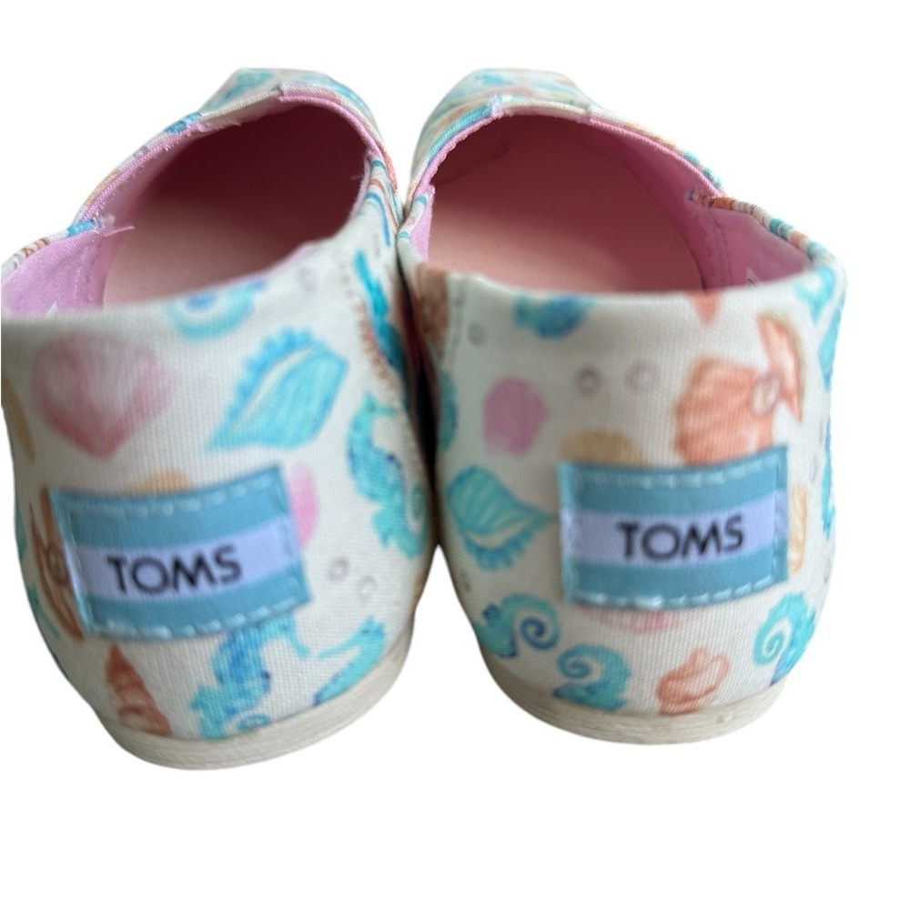 TOMS Women's Alpargata Natural Seashell Print Slip Ons - Picture 7 of 12